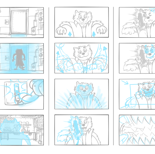 2-dimensional design with the title 'storyboard'