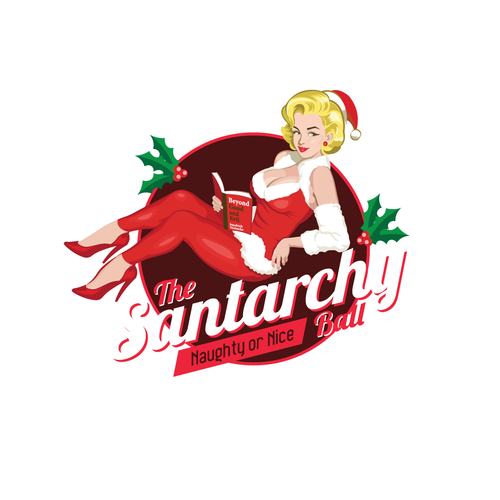 Christmas logo with the title 'Logo for the Santarchy Ball Christmas Party'