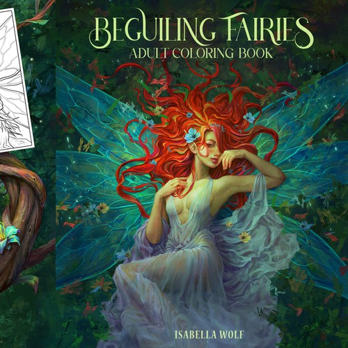 Coloring book illustration with the title 'portada de libro para colorear'