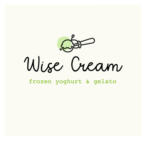 Gelato logo with the title 'Frozen yoghurt & gelato'