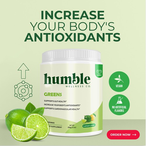 Instagram ad design with the title 'Instragram ad creative to help sell supplement'