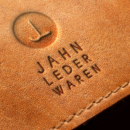 Sketch brand with the title 'German Leather bags: Jahn Leder Waren'