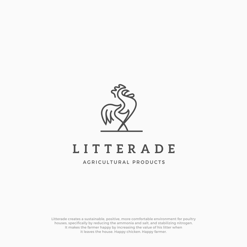 Line art logo with the title 'Litterade logo'