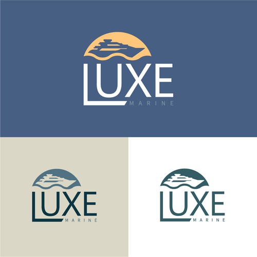 Yacht logo with the title 'Luxe Logo design'