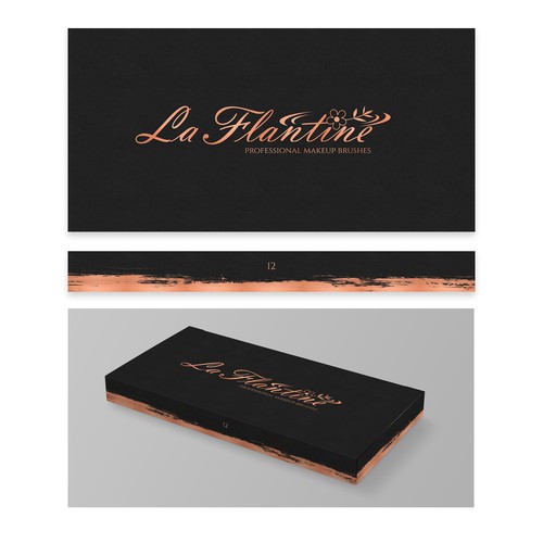 Rose packaging with the title 'Makeup Brush Set Black'