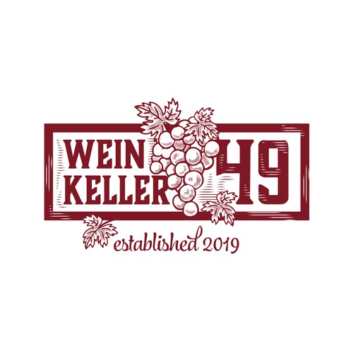 Grape logo with the title 'Logo for a wine dealer ...'