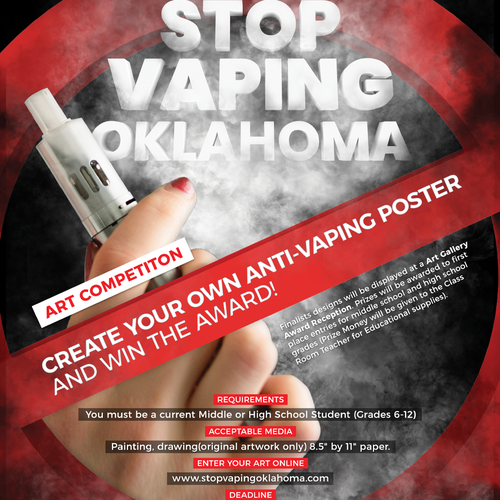 Campaign design with the title 'Stop Vaping Poster Design'