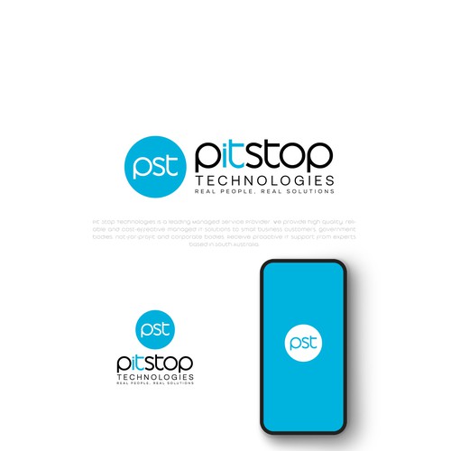 IT brand with the title 'Logo for Pit Stop Technologies'