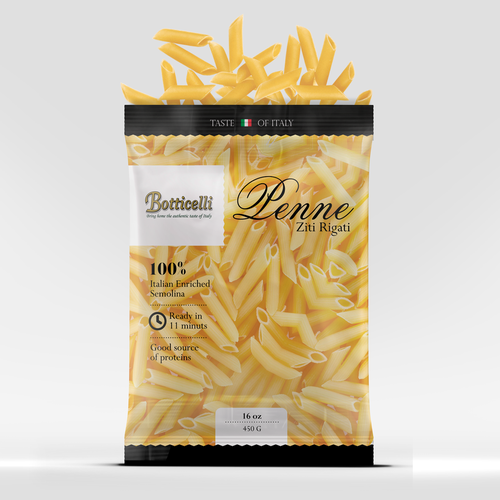 Harmony design with the title 'Boticcle Penne Noodles'