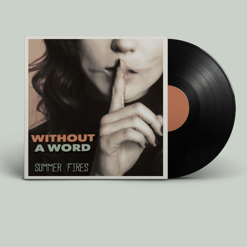 Music packaging with the title 'vinyl package layout and design for indie band'