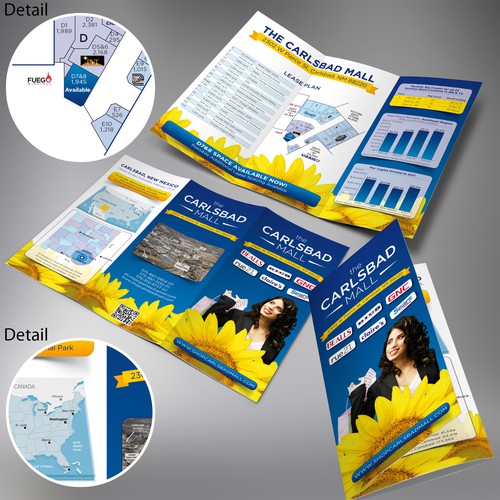 Shopping design with the title 'Create a brochure to secure a retail tenant in our mall'