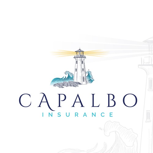 Nautical logo with the title 'Capalbo Insurance logo - Unique spin for an old conservative industry'