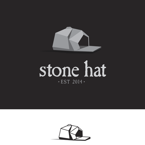 Stone design with the title 'Logo for Stone Hat, a local pizza store.'
