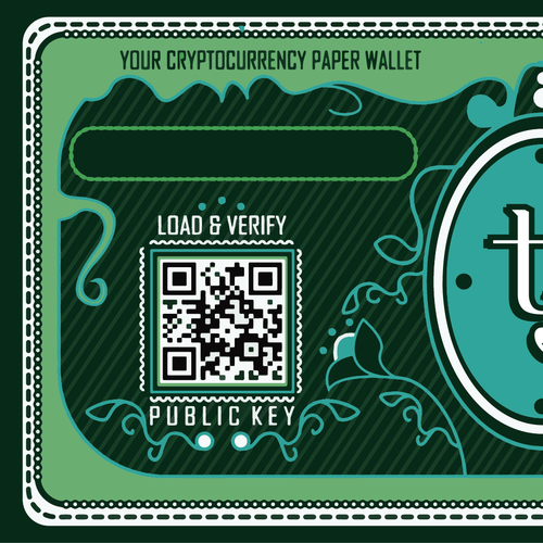 Currency design with the title 'Paper wallet'