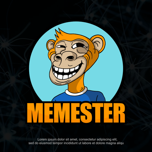 Meme logo with the title 'Eye-catching logo for Memester'