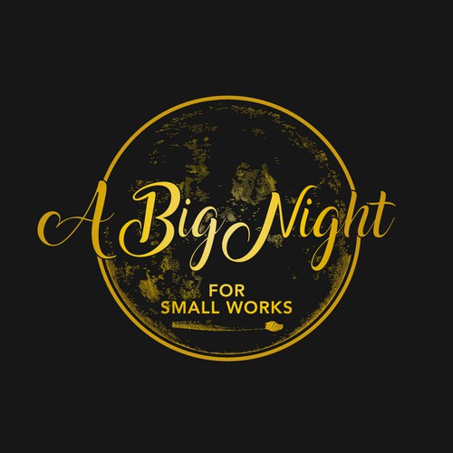 Brush logo with the title 'Logo for A Big Night for Small Works'