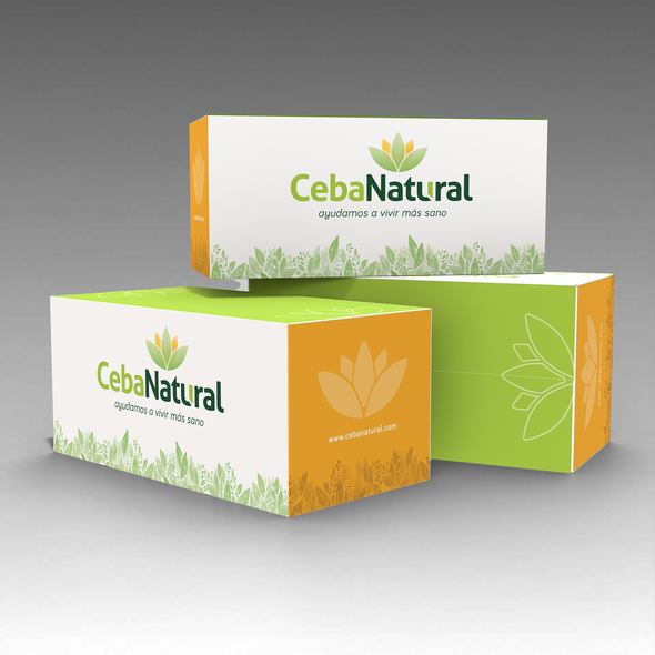 Clear packaging with the title 'Caja Cebanatural'