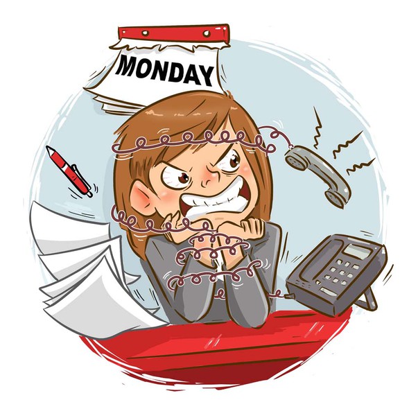 Phone artwork with the title 'Monday Morning'