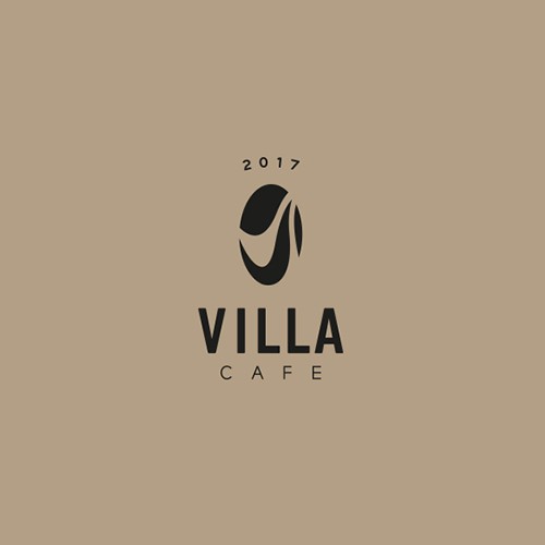 Cafe bar logo with the title 'Villa cafe'