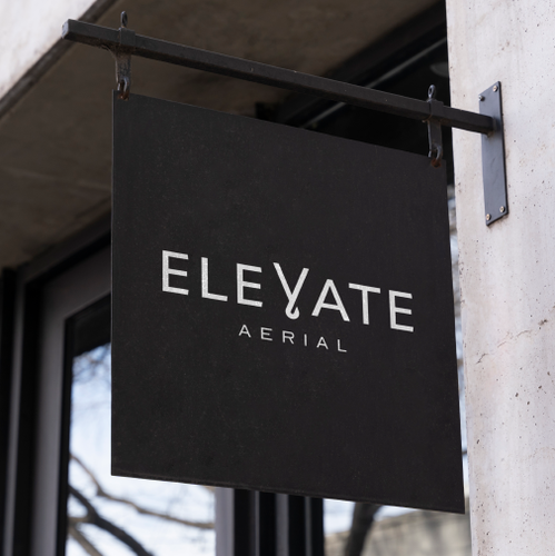 Elevate design with the title 'Logo Design - Elevate Aerial'