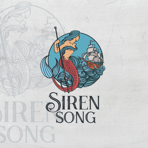 Ocean design with the title 'Siren Song logo'