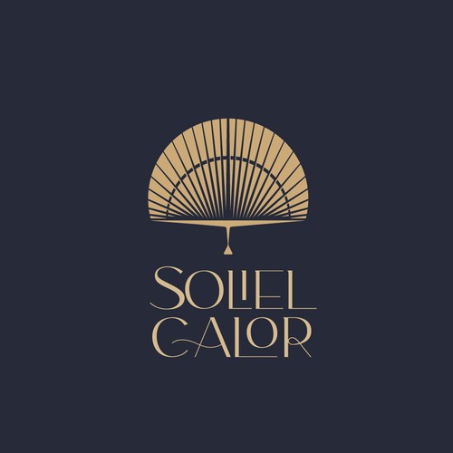 Decorative design with the title 'Luxury Logo design for Folding Hand Fan Company'