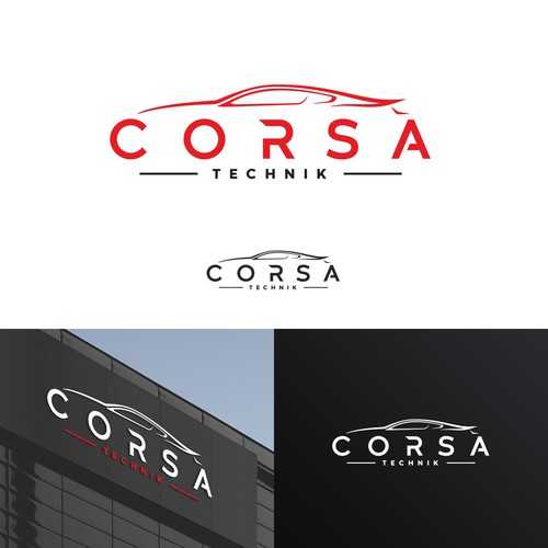 Attractive logo with the title 'Corsa Technik Logo'
