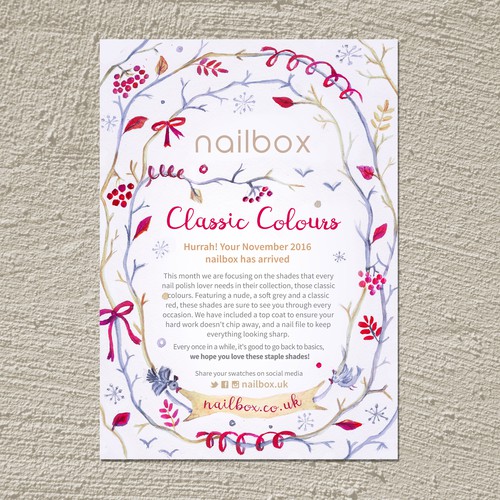 New Year's design with the title 'November edition flyer for beauty niche'