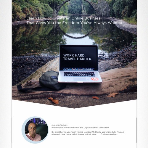 Coaching website with the title 'My digital world - web page design'