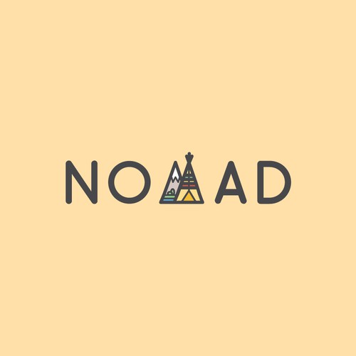 Road trip logo with the title 'Nomad'