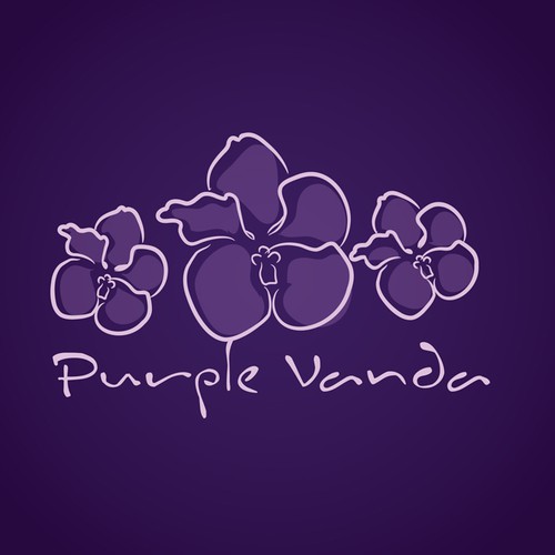 Florist design with the title 'Logo for Florist - Purple Vanda '