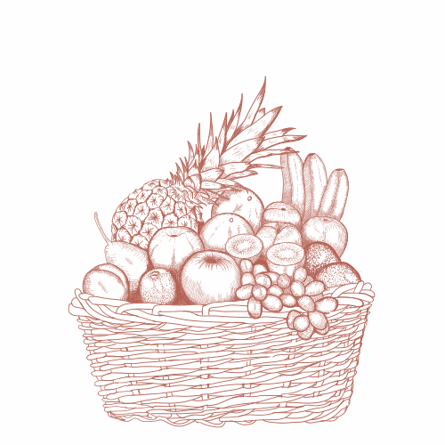 Fruit logo with the title 'Vintage Logo for SMALL TOWN'