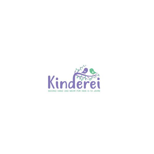 Kid's clothing logo with the title 'Logo design for "Kinderei".'