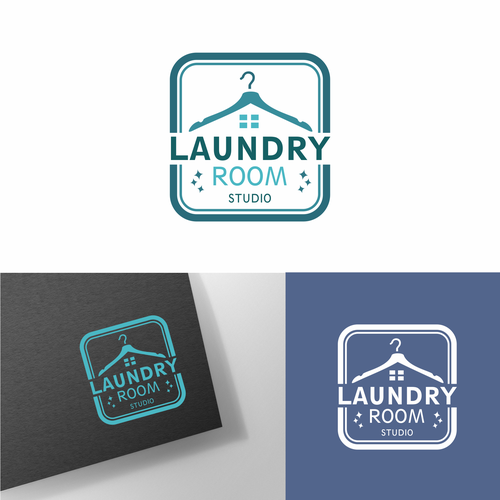Dry cleaner logo with the title 'Laundry Room'