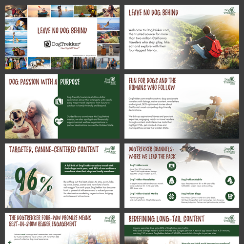 Travel design with the title 'a Media Kit for DogTrekker.com'