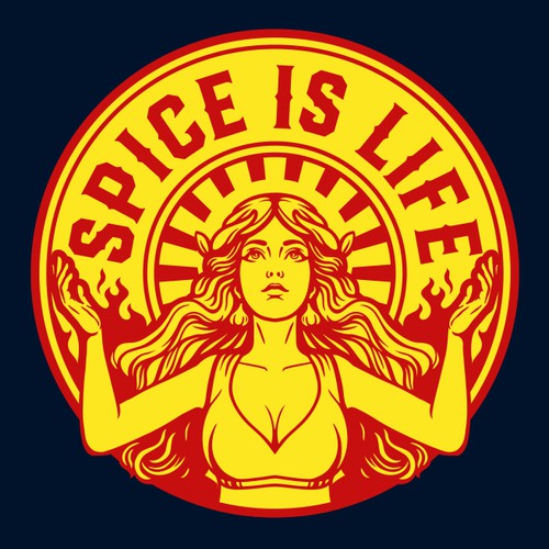 Goddess design with the title 'Spice is Life'