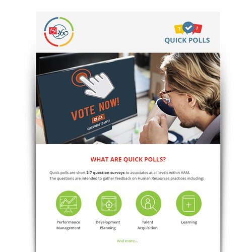 Survey design with the title 'American Axle Quick Polls'