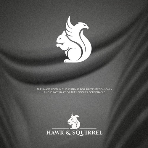 Illustrator design with the title 'Hawk & Squirrel'