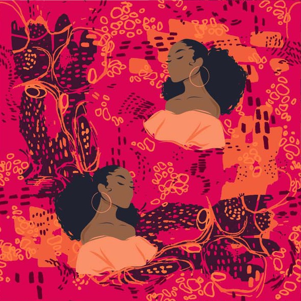 Fabric illustration with the title 'Pattern Design'