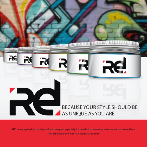 Advertising artwork with the title 'RED - Vector Illustration Advertisement'