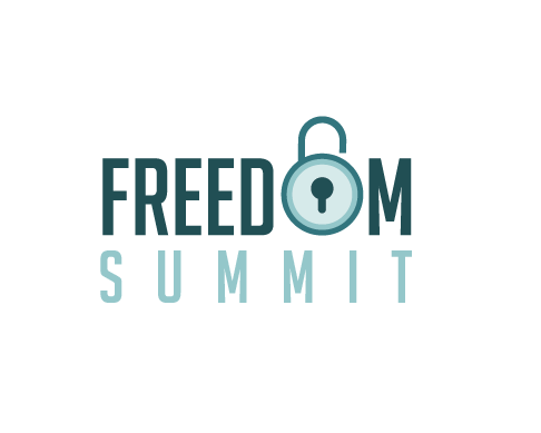 Summit logo with the title 'Design the first ever logo for the Freedom Summit, to be seen by thousands!'