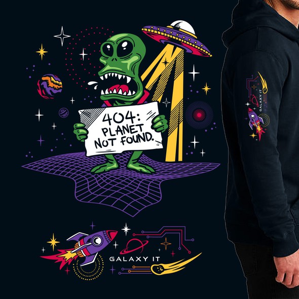 Alien t-shirt with the title 'Galaxy IT Creative Challenge'