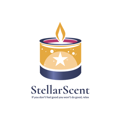 Aroma logo with the title 'StellarScent Logo Design'
