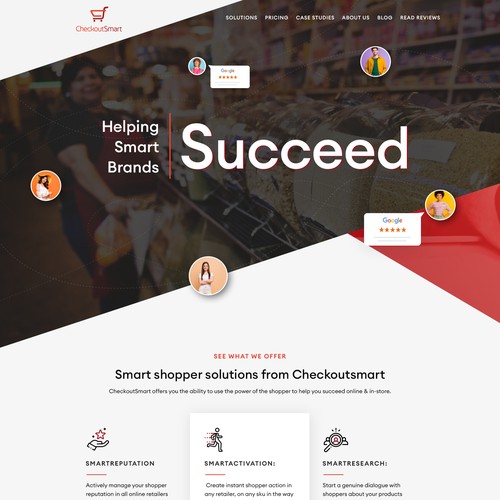Marketing website with the title 'CHECKOUT SMART'