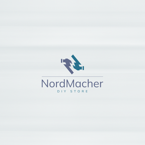 Hammer logo with the title 'Nord Macher logo design'