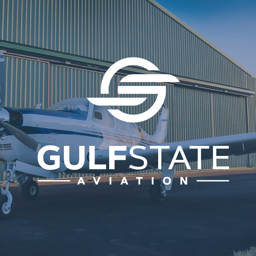 Aviator logo with the title 'Logo design for Gulf State Aviation'