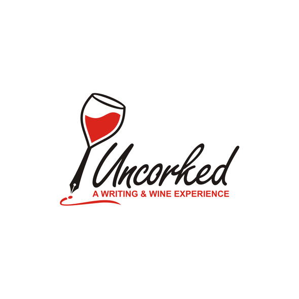 Writing logo with the title 'UNCORKED LOGO'