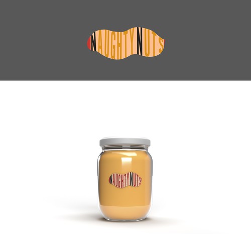 Nut design with the title 'Nut butter brand logo'