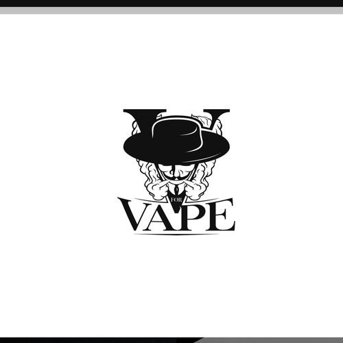 Smoking logo with the title 'Luxurious VforVape Logo'