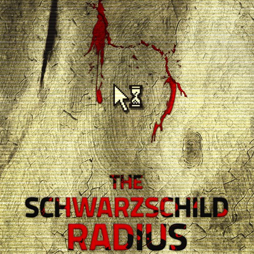 Painting book cover with the title 'The Schwarzschild Radius - Book cover'